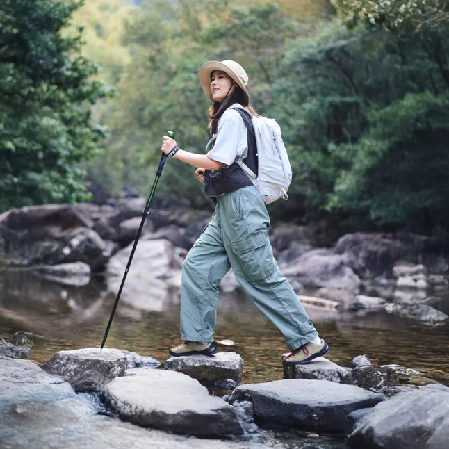 Трекінгова палиця 3-сек. Naturehike CNK2550DS010, 55-120 см, алюміній, зелена — Photo 7