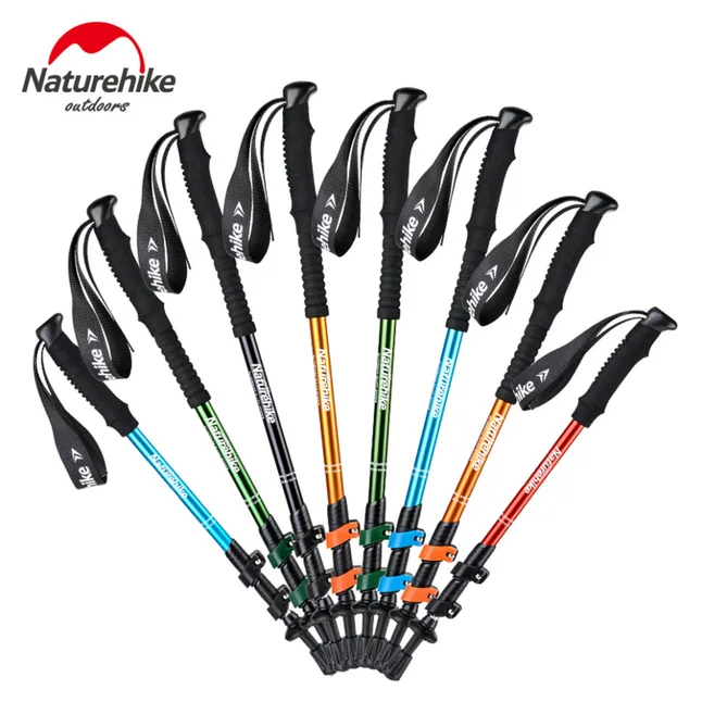 Трекінгова палиця 3-сек. Naturehike Women 6061 AL NH17D001-Z, 57-120 см, алюміній, золотиста — Photo 1
