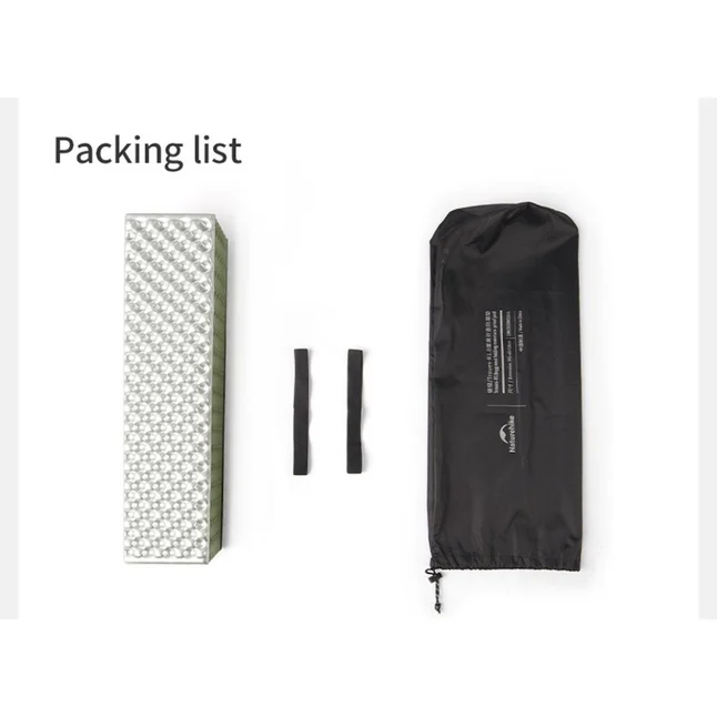 Килимок туристичний складаний двомісний IXPE Naturehike CNK2450WS044 з алюмінієвою плівкою, 200x120x1.8 см, оливковий — Photo 2