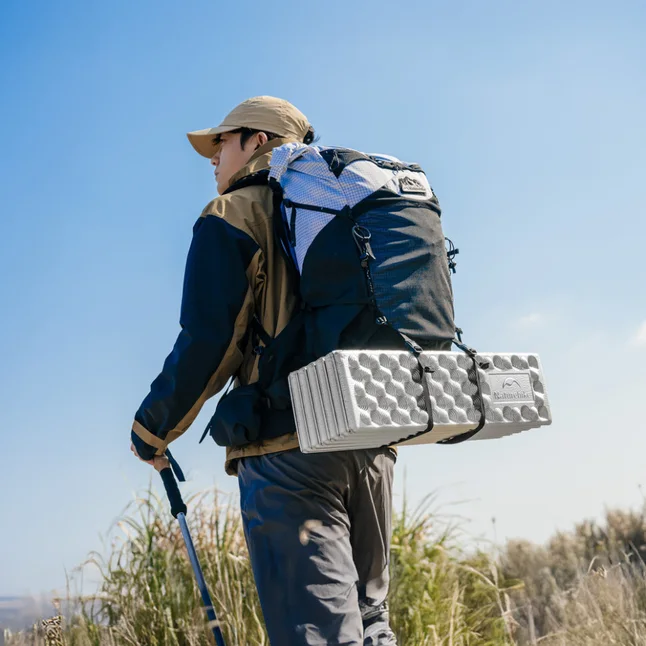 Коврик туристический складной одноместный IXPE Naturehike CNK2650WS010 с алюминиевой пленкой, 185x56x2.3 см, желтый — Photo 3
