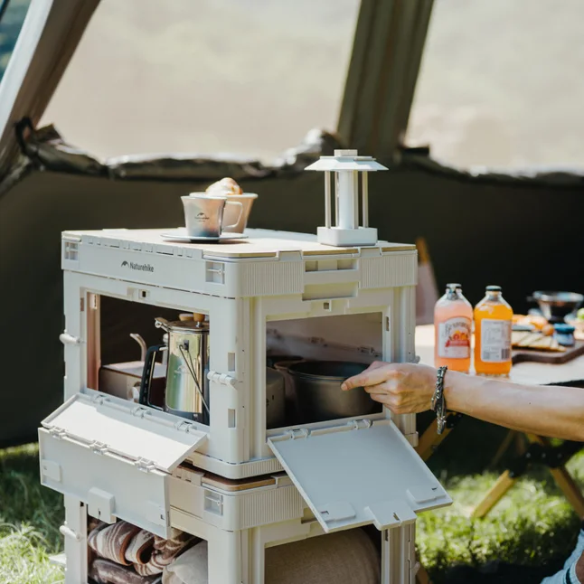 Складаний контейнер Naturehike CNK2450XB020, 23 л, бежево-сірий — Photo 7