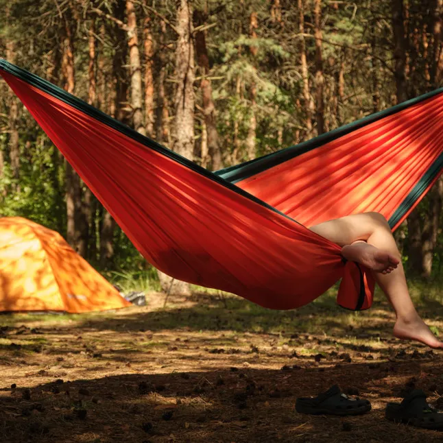 Гамак Naturehike двомісний NH21DC011, помаранчевий — Photo 4