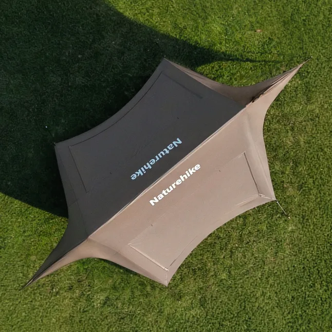 Тент туристический Naturehike Cloud Skies Tarp Lite CNK2650WS023, 960 х 485 х 260 см, темно-коричневый — Photo 2