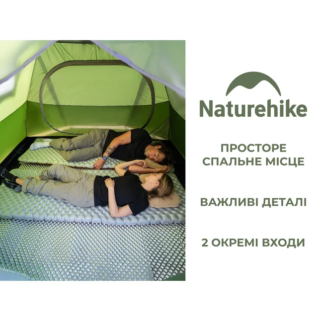 Намет тримісний Naturehike Bleik Series Tent CNK2550WS038, зелений (6977465863546) — Photo 8