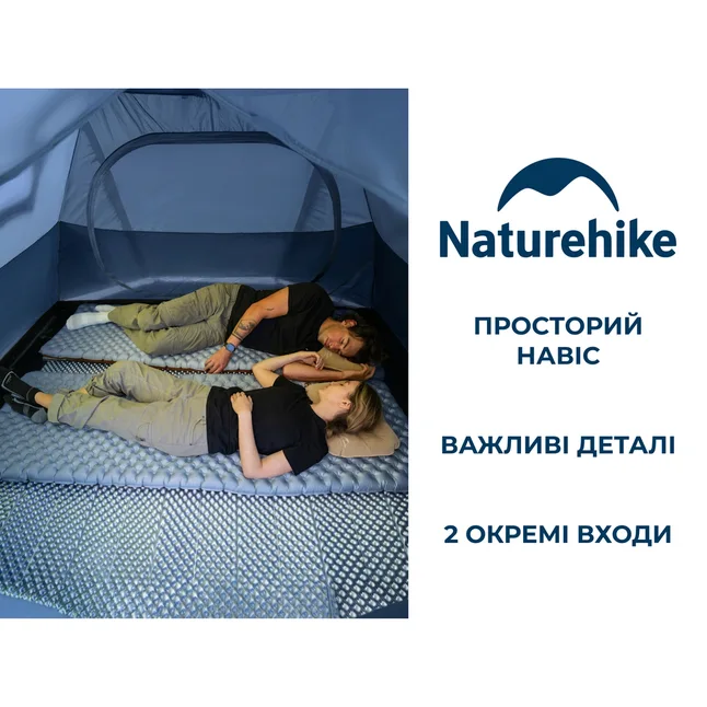Намет тримісний Naturehike Bleik Series Tent CNK2550WS038, блакитний — Photo 7