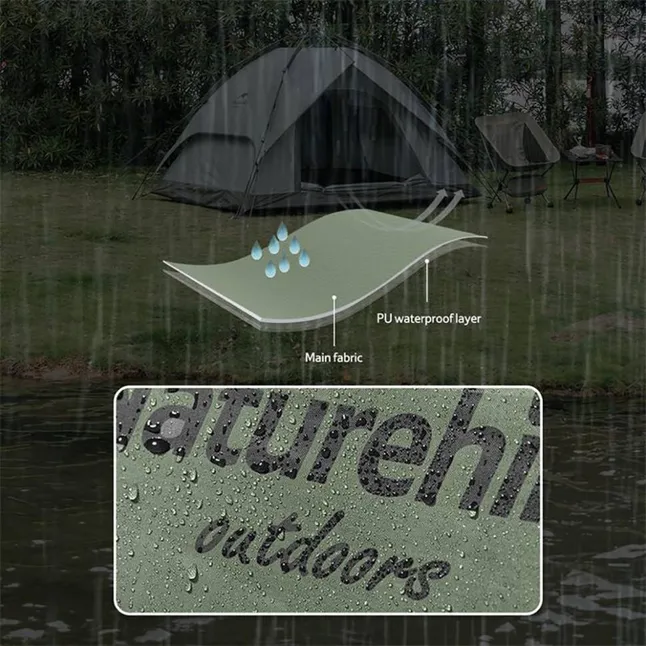 Намет тримісний автоматичний Naturehike NH21ZP008, темно-зелений — Photo 3