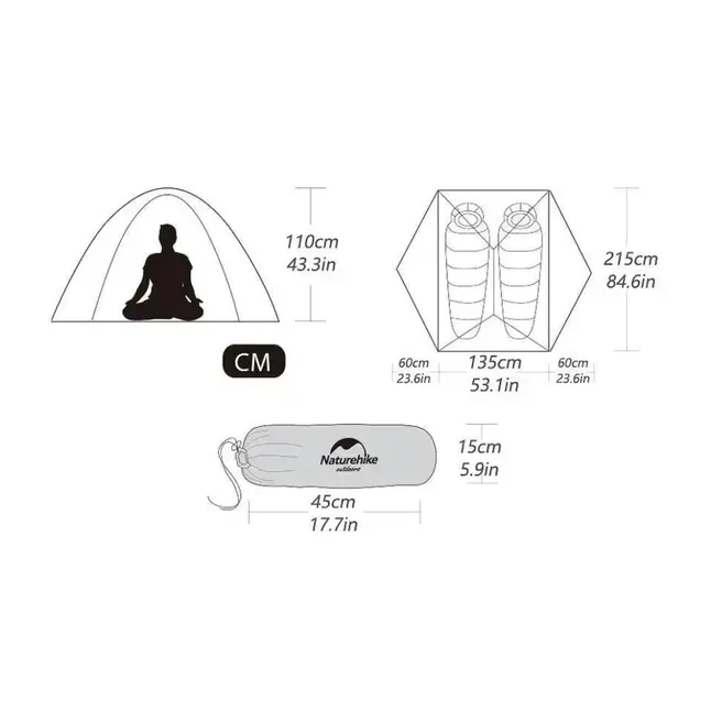 Намет Star River II (2-х місна) 20D silicone New version + footprint зелений NH17T012-T — Photo 4