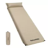 Матрац з подушкою ортопедичний одномісний Naturehike CNK2450WS020, самонадувний, 200х63х10 см, бежевий — Photo 12