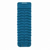 Матрац туристичний надувний одномісний Naturehike CNK2550WS019, 200x60x9.5 см, синій, прямокутний із вбудованою помпою — Photo 5