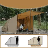 Намет одномісний із тентом Naturehike CNK2450WS026, коричневий — Photo 14