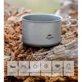 Каструля титанова зі складною ручкою 1300 мл Naturehike NH18T202-B — Photo 9