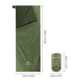 Спальний мішок Naturehike LW180 Mini NH21MSD04, лівий, темно-зелений — Photo 7