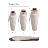 Спальник з натуральним пухом Naturehike Snowbird NH20YD001, p-р L, коричневий 380 г — Photo 21