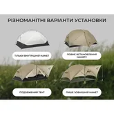 Намет двомісний ультралегкий Naturehike Mongar UL CNK2550WS016, коричневий — Photo 25