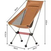 Крісло складане ультралегке Naturehike Stellaluna L02 CNK2350JJ018, помаранчевий — Photo 7