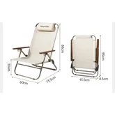 Крісло складане з регульованим нахилом Naturehike CNK2550JJ012, вуглецева сталь, бежевий — Photo 13