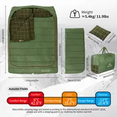 Спальный мешок двухместный с подушками Naturehike CNK2350WS019, зеленый — Photo 14