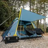 Намет чотиримісний швидкорозкладний Naturehike Cape Lite CNK2650WS022, блакитний — Photo 11