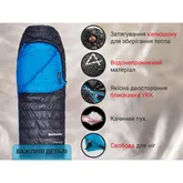 Спальник з натуральним пухом Naturehike CW700 CNK2450WS048, p-р M, чорно-блакитний — Photo 23