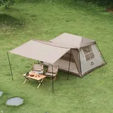 Намет з навісом Naturehike Village CNK2300ZP021, коричневий великий — Photo 18