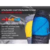 Спальник с натуральным пухом Naturehike CW700 CNK2450WS048, р-р L, черно-голубой — Photo 21