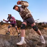 Бандаж на коліно туристичний з пружинною підтримкою Naturehike Qingyue CNK2650DS010, чорний — Photo 6