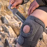 Бандаж на коліно туристичний з пружинною підтримкою Naturehike Qingyue CNK2650DS010, сірий — Photo 7