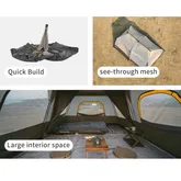 Намет восьмимісний Naturehike Cape 13.1 CNK2450WS050 з швидким розкриттям, сіро-коричневий — Photo 26