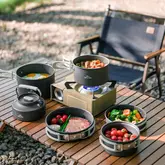 Набір посуду (2 каструлі, чайник, сковорідка) Naturehike CNK2450CF010, алюміній — Photo 19