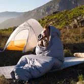Спальник з натуральним пухом Naturehike CW400 NH18C400-D, p-р L, жовто-сірий (6927595794562) — Photo 20