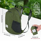 Рюкзак компактний надлегкий Naturehike Ultralight Naturehike NH17A012-B, 18 л, зелений — Photo 15