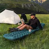 Матрац туристичний надувний двомісний Naturehike CNK2550WS019, 200 х 125 х 9.5 см, синій із вбудованою помпою для надування — Photo 11