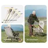 Крісло складане з регульованим нахилом Naturehike CNK2550JJ012, вуглецева сталь, чорний — Photo 14