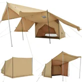 Намет одномісний із тентом Naturehike CNK2450WS026, коричневий — Photo 9