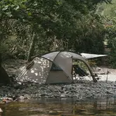 Намет двомісний з великим тамбуром та навісом Naturehike Shandi CNK2300ZP017, сірий — Photo 11