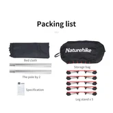 Ліжко складане Naturehike XJC05 NH20JJ001, Поліестер Oxford / алюміній, чорний (6927595768822) — Photo 15