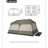Намет восьмимісний Naturehike Cape 13.1 CNK2450WS050 з швидким розкриттям, сіро-коричневий — Photo 15