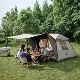 Намет з навісом Naturehike Village CNK2300ZP021, коричневий великий — Photo 14