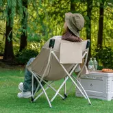 Стілець складаний Naturehike Stellaluna T04 CNK2550JJ022, вуглецева сталь, хакі — Photo 23