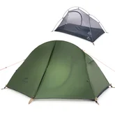 Намет надлегкий одномісний з футпринтом Naturehike Cycling 1 NH18A095-D, 210T, темний зелений — Photo 11