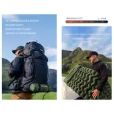 Матрац туристичний надувний двомісний Naturehike CNK2550WS019, 200х125х6.5 см, синій, для кемпінгу із мішком для надування — Photo 29