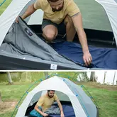 Спальник надлегкий Naturehike Ultra light LW 180 NH15S003-D, (20 ° c), p-p m, лівий, Блакитний — Photo 11