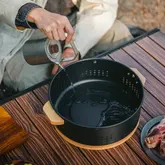 Настільна кругла піч із решіткою гриль та сковорідкою Naturehike CNK2550CF010, 36*32.6*12 см, хромоване залізо — Photo 23