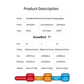 Спальник з натуральним пухом Naturehike Snowbird NH20YD001, p-р L, коричневий 380 г — Photo 20