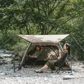 Намет двомісний з великим тамбуром та навісом Naturehike Shandi CNK2300ZP017, сірий — Photo 14