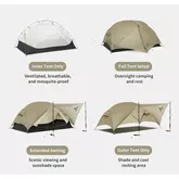 Намет двомісний ультралегкий Naturehike Mongar UL CNK2550WS016, сірий — Photo 23