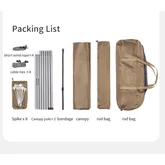 Тент-навіс Naturehike CNK2350WS015 Cloud Skies Tarp Lite, 550x465 см, коричневий — Photo 10
