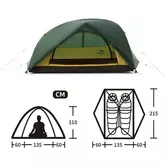 Намет надлегкий двомісний з футпринтом Naturehike Star-River 2 Updated NH17T012-T, 210T, темно-зелений — Photo 5