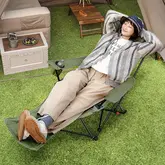 Кресло туристическое складное с высокой спинкой с подставкой для ног Naturehike CNK2550JJ019, бежевый — Photo 8