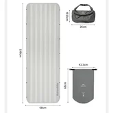 Матрац туристичний надувний одномісний Naturehike CNK2450WS034, 198х68х9.5 см, білий, для кемпінгу із мішком для надування — Photo 13